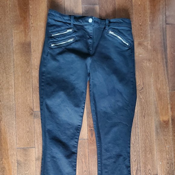 Gap modern stretch skinny black jeans with zippers 29 - Picture 3 of 4
